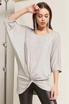 Forever21 Marled Twist-front Tunic
