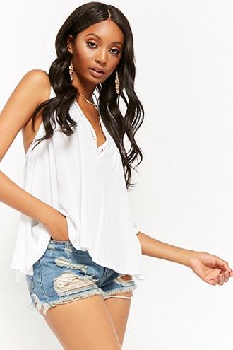 Forever21 Anm Pinstriped Swing Top