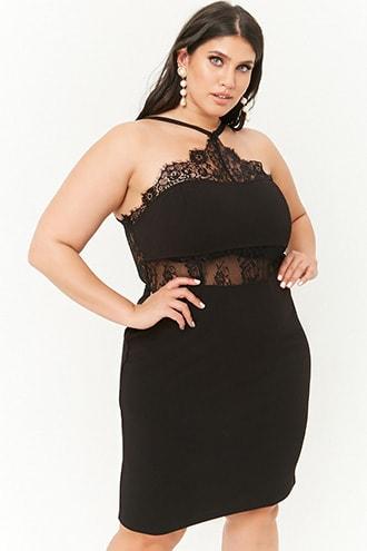 Forever21 Plus Size Lace Halter Dress