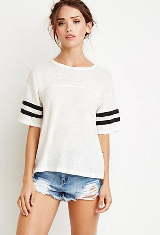 Forever21 Varsity-stripe Tee