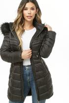 Forever21 Faux Fur Hooded Puffer Jacket