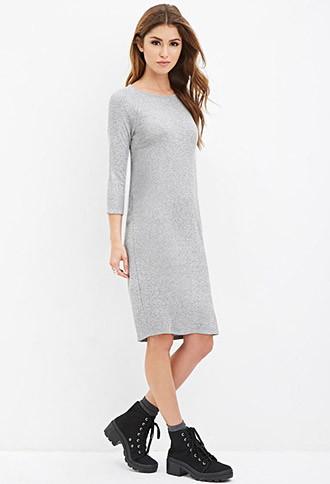 Forever21 Raglan-sleeve Midi Dress