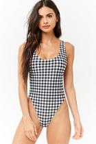 Forever21 Gingham Print One-piece Swimsuit