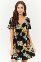 Forever21 Tropical Leaf Print Mini Dress