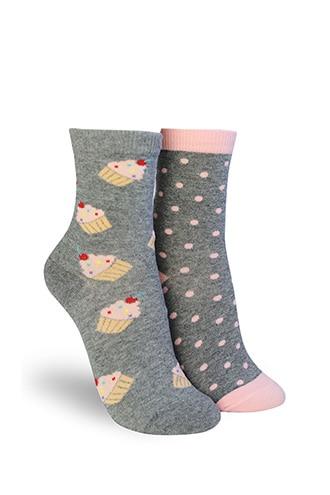 Forever21 Printed Crew Socks - 2 Pack