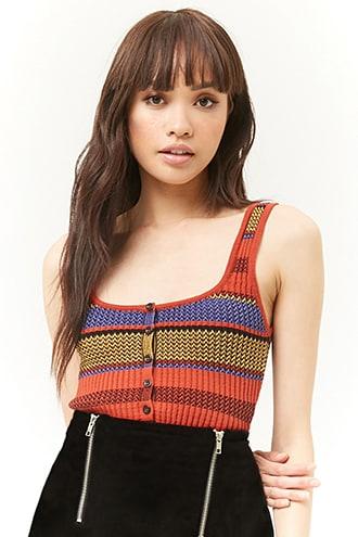 Forever21 Colorblock Sweater-knit Tank Top