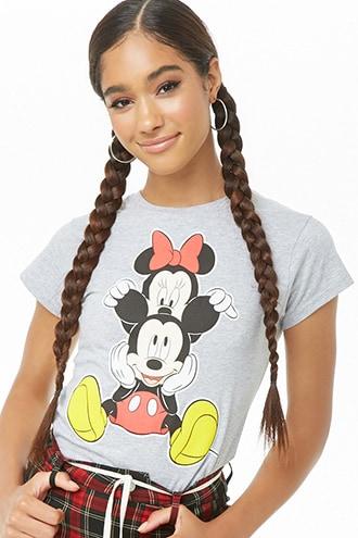 Forever21 Disney Minnie & Mickey Mouse Graphic Tee
