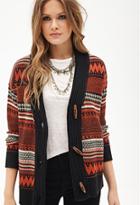 Forever21 Striped Toggle Cardigan