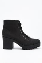 Forever21 Canvas Lug Combat Booties