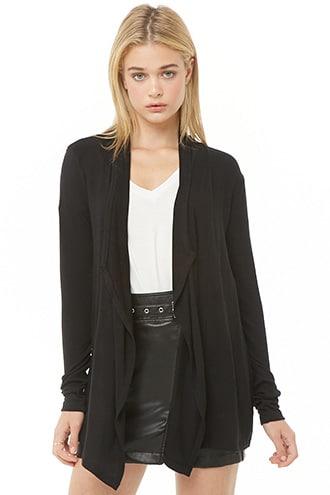 Forever21 Solid Draped Cardigan