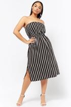 Forever21 Plus Size Striped Strapless Dress