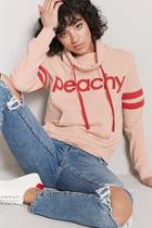 Forever21 Fleece Peachy Graphic Pullover