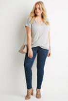 Forever21 Plus Mineral Wash Skinny Jeans