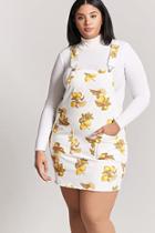 Forever21 Plus Size Lemon Print Overall Dress