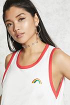 Forever21 Rainbow Patch Tank Top