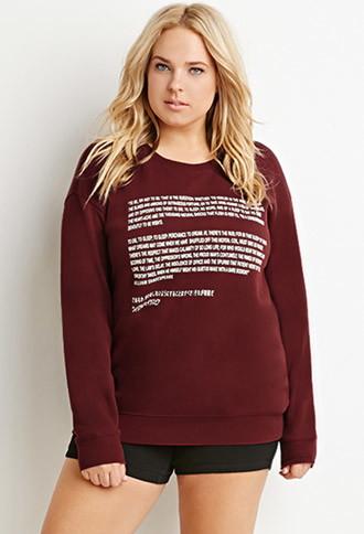 Forever21 Plus Shakespeare Graphic Sweatshirt