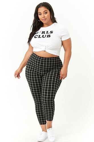 Forever21 Plus Size Grid Leggings