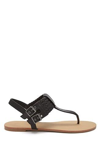 Forever21 Buckled Braided Sandals