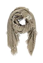 Forever21 Striped Scarf (taupe/cream)