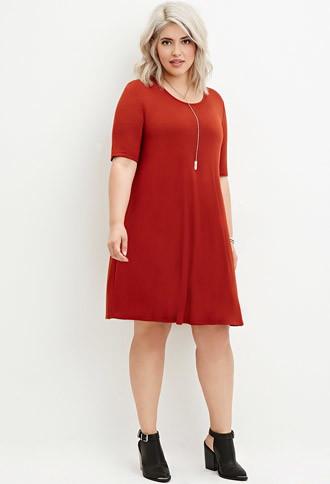 Forever21 Plus Women's Trapeze T-shirt Dress