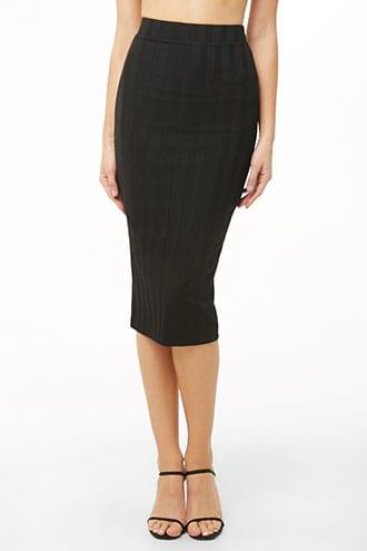 Forever21 Ribbed Midi Skirt