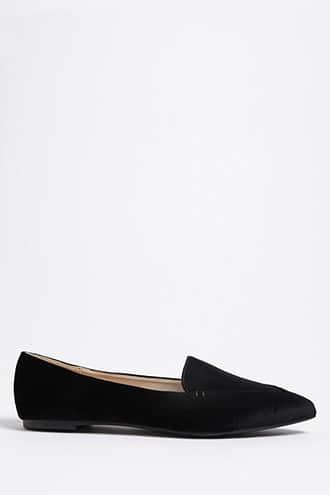 Forever21 Velvet Pointed Loafers