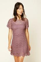 Love21 Women's  Contemporary Crochet Lace Dress