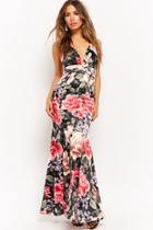 Forever21 Floral Fluted Gown