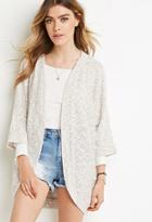 Forever21 Women's  Textured Dolman Cardigan (taupe/cream)