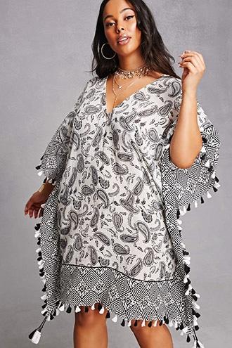 Forever21 Plus Size Paisley Poncho Dress