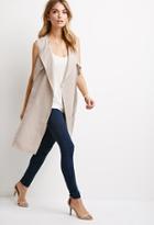 Forever21 Contemporary Dropped-lapel Trench Vest