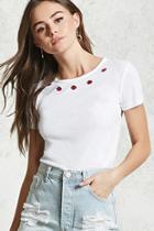 Forever21 Strawberry Graphic Neck Tee