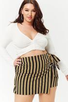Forever21 Plus Size Striped Wrap Skirt