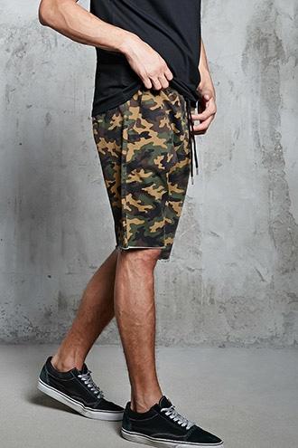 Forever21 Frayed Camouflage Shorts