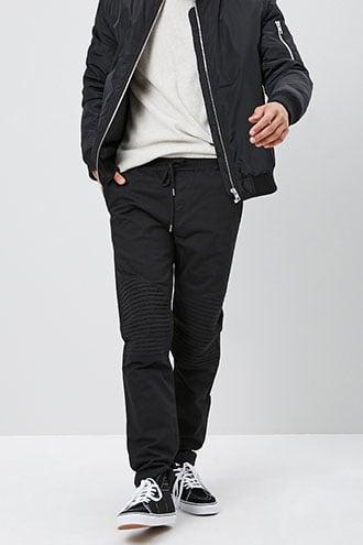 Forever21 Moto Twill Slim-fit Pants