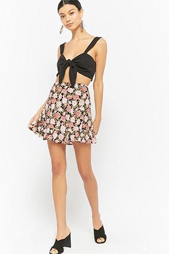 Forever21 Motel Floral Mini Skirt