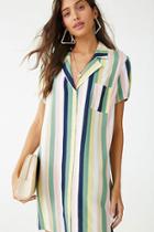 Forever21 Multicolor Striped Pocket Shirt Dress