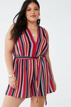 Forever21 Plus Size Crepe Striped Romper