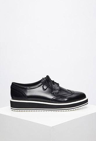 Forever21 Faux Leather Platform Brogues