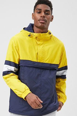 Forever21 Fleece Colorblock Anorak