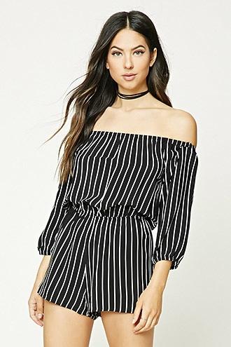 Forever21 Pinstripe Romper