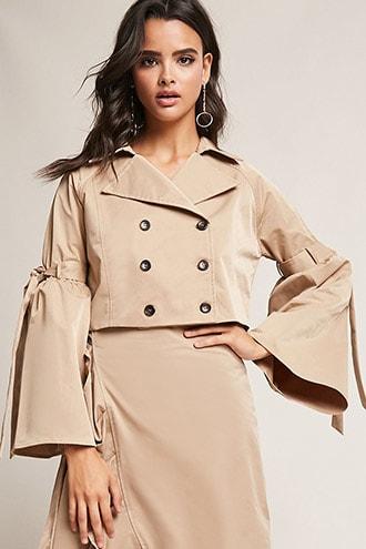 Forever21 Cropped Double-breasted Trench Coat