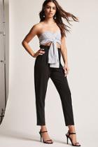 Forever21 Belted High-waist Trousers