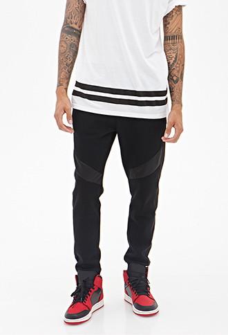 21 Men Paneled Knit Sweatpants
