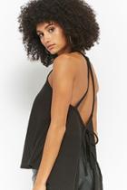 Forever21 Waffle Knit Tie-back Top