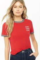 Forever21 Ciao Graphic Ringer Tee