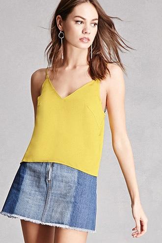 Forever21 Raw-cut Satin Cami