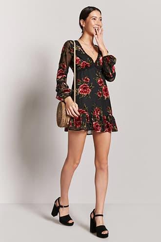 Forever21 Velvet Burnout Dress
