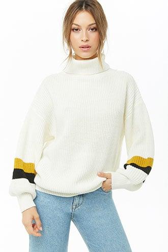 Forever21 Colorblock Turtleneck Sweater