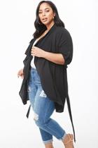 Forever21 Plus Size Crepe Drape-front Jacket
